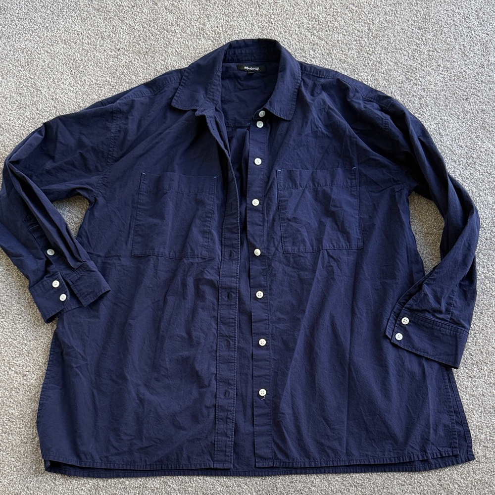 Madewell Navy Button-Up Shirt